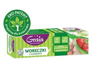 GOSIA Woreczki z suwakiem 1,5l 16 sztuk