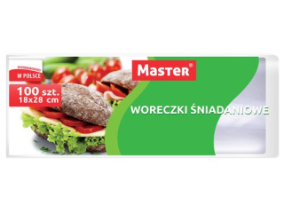 MASTER Woreczki śniadaniowe 18*28cm a'100 rolka HDPE S-106