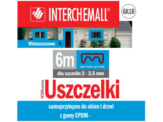 Uszczelki samoprzylepne do okien i drzwi brązowe GK1B Interchemall