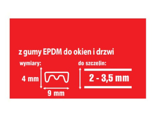 Uszczelki samoprzylepne do okien i drzwi brązowe GK1B Interchemall