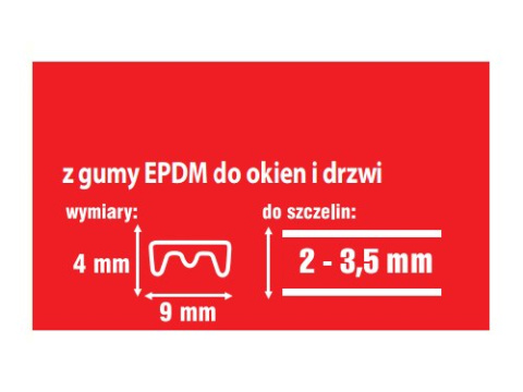 Uszczelki samoprzylepne do okien i drzwi brązowe GK1B Interchemall