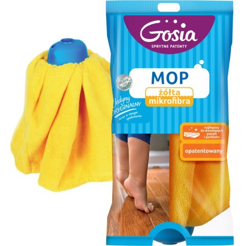 GOSIA Mop żółta mikrofibra zapas