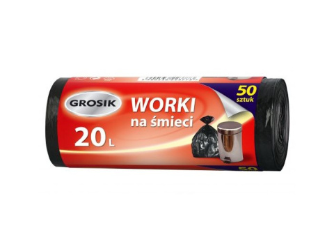 GROSIK Worki na śmieci 20l 50 sztuk