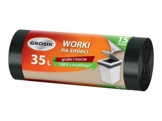 GROSIK Worki na śmieci 35l 15 sztuk