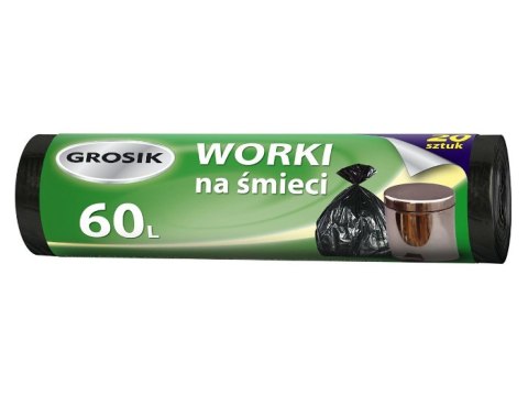 GROSIK Worki na śmieci 60l 20 sztuk