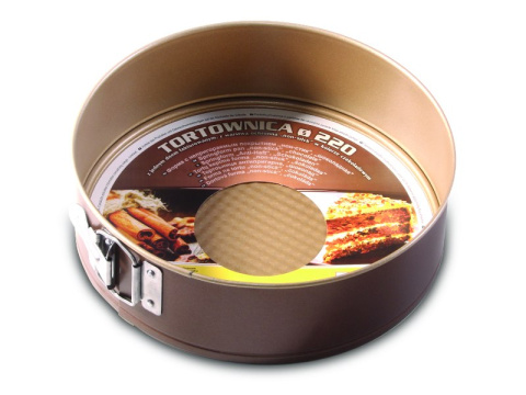SNB Tortownica Ø 220 mm non-stick dno fakturowane Czekoladowa SNB Tortownica Ø 220 mm non-stick dno fakturowane Czekoladowa
