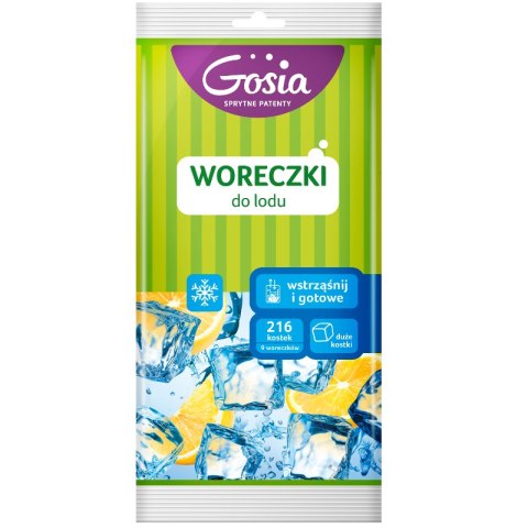 GOSIA Woreczki do lodu wstrząśnij i gotowe 216 kostek GOSIA Woreczki do lodu wstrząśnij i gotowe 216 kostek
