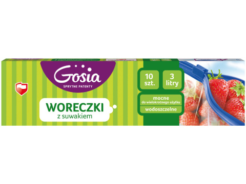 GOSIA Woreczki z suwakiem 3l 10 sztuk