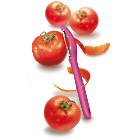 VICTORINOX Obieraczka pionowa ząbkowana różowa 7.6075.5 VICTORINOX Obieraczka pionowa ząbkowana różowa 7.6075.5
