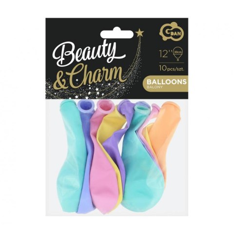 GODAN Balony Beauty&Charm, makaronowe 12" mix - 10 szt.