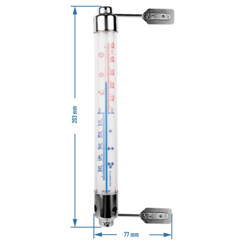 BIOTERM Termometr 20x200mm metalowa oprawa 020600