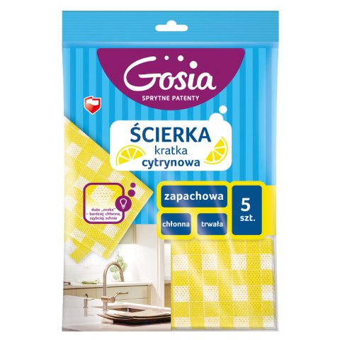 GOSIA Ścierka cytrynowa kratka a'5