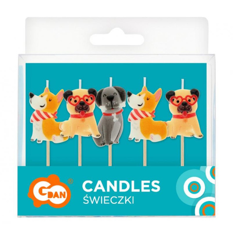 GODAN Świeczki pikery PIESKI 5 sztuk GODAN Świeczki pikery PIESKI 5 sztuk
