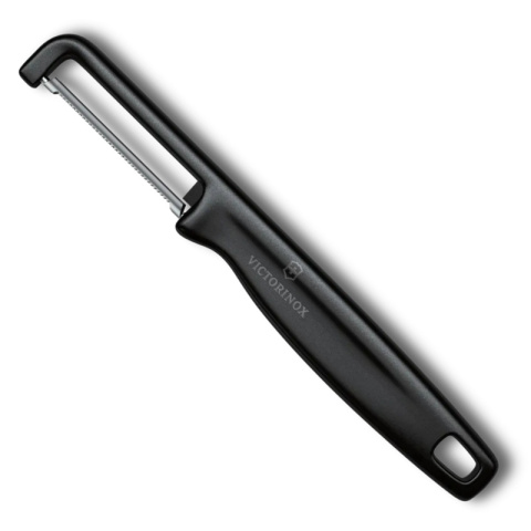 VICTORINOX Obieraczka LOTA, ząbkowana, dwustronna, czarna 6.0943.3 VICTORINOX Obieraczka LOTA, ząbkowana, dwustronna, czarna 6.0943.3