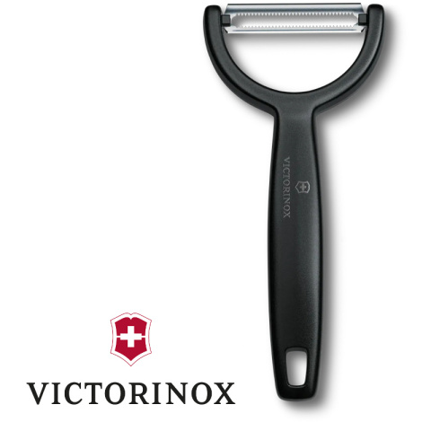 VICTORINOX Obieraczka YPSO, ząbkowana, dwustronna, czarna 6.0963.3 VICTORINOX Obieraczka YPSO, ząbkowana, dwustronna, czarna 6.0963.3