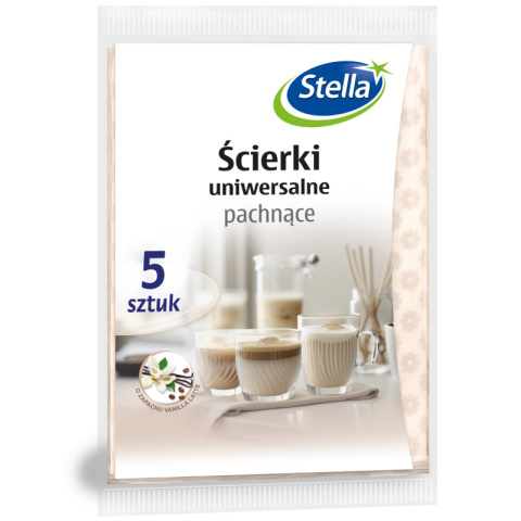 STELLA Ścierka uniwersalna pachnąca 5 szt. VANILLA LATTE