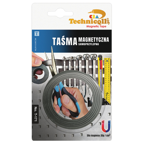 TECHNICQLL Taśma magnetyczna samoprzylepna 1m x 20mm x 1,5mm T-171 TECHNICQLL Taśma magnetyczna samoprzylepna 1m x 20mm x 1,5mm T-171
